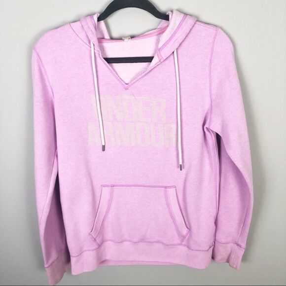 UNDER ARMOUR | Lilac Purple Pink Hooded Sweatshirt Hoodie Women’s Size Small - Picture 3 of 5